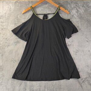 Banana Lemon Women's S Black Shirt Soft Stretchy Fit, Casual Wardrobe Staple Top